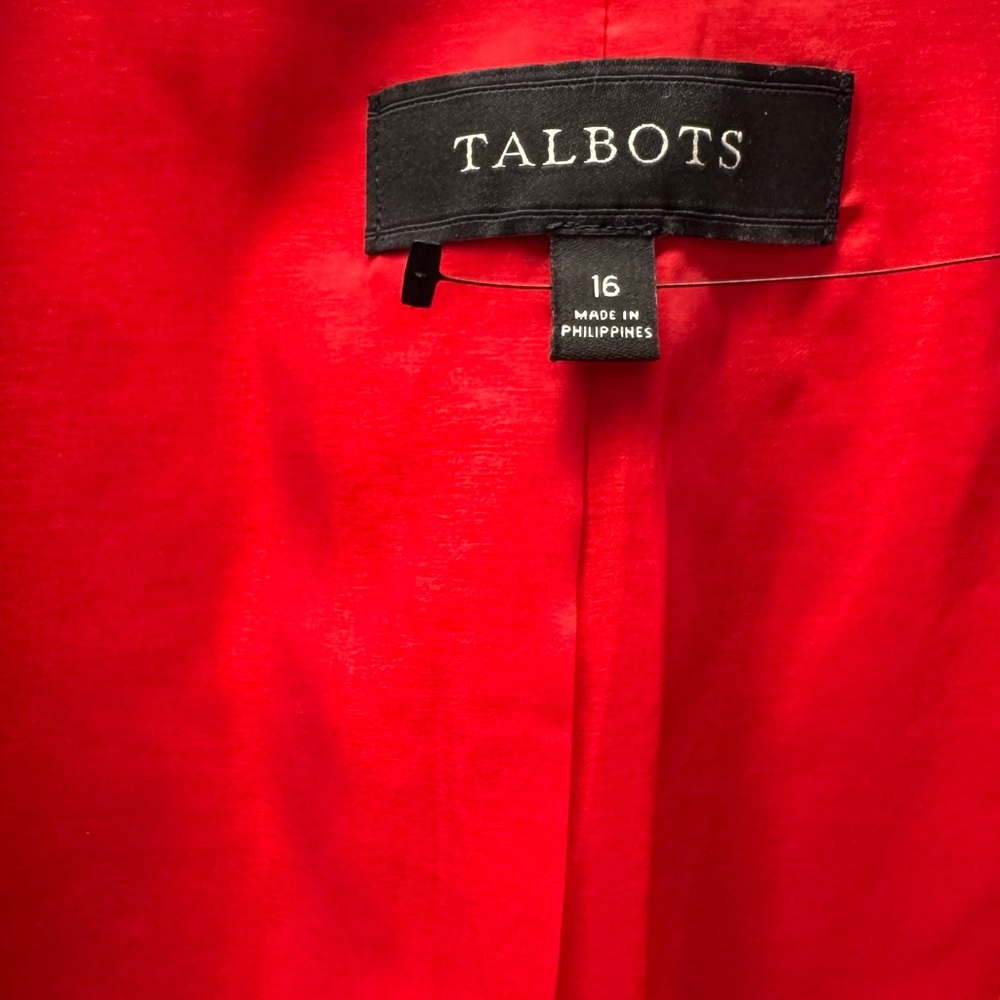 Talbots Women's Bold Orange Blazer - image 6